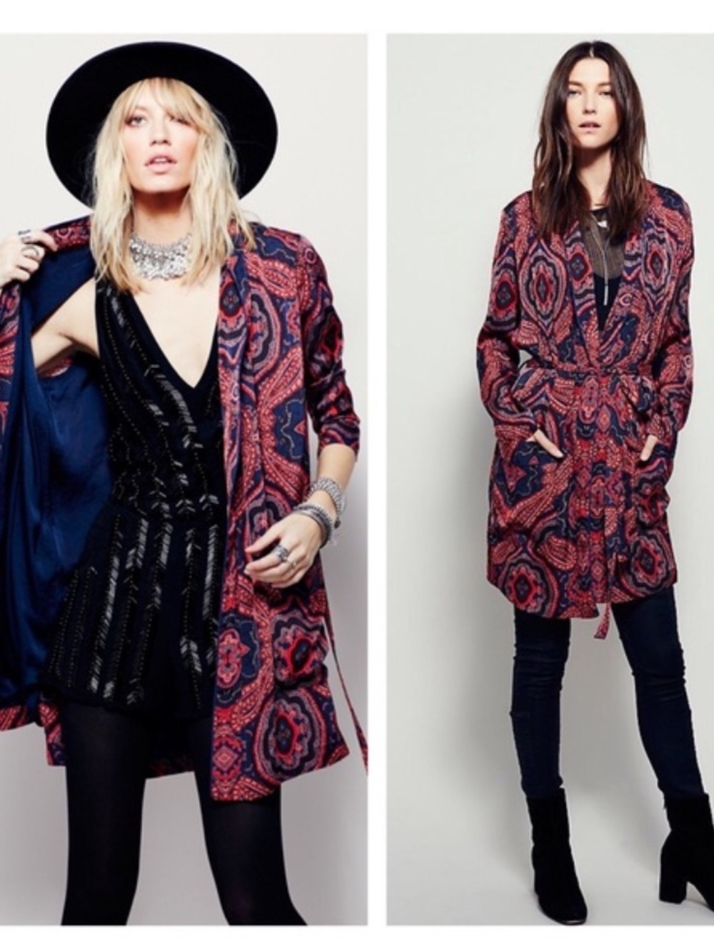 🌔FREE PEOPLE🌖PAISLEY KIMONO🌒